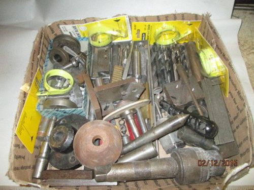 MACHINIST TOOLS LATHE MILL Machinist Lot Chucks Centers Drils Punches Parts Etc