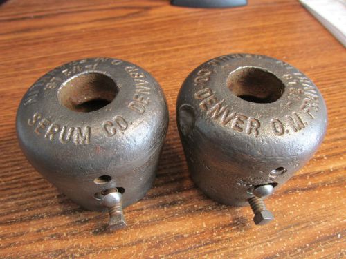 HORN WEIGHTS PAIR -  bovine, animal horn