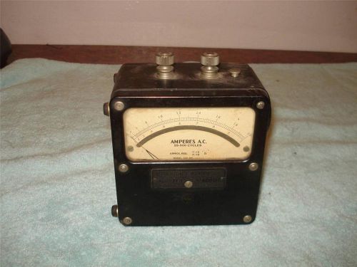 VINTAGE WESTON AMP AMPERES 433 A.C. METER WORKS