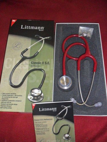 3M Littmann Stethoscope Lightweight Il SE, #2211 Burgundy, 28 inch