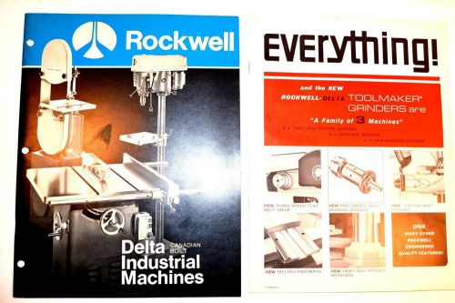 CANADIAN BUILT DELTA INDUSTRIAL MACHINES TOOLMAKER GRINDER Catalog 1965 RR23