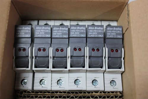 Lot of 6 NOS Allen-Bradley 1492-FB1C30-L series B Fuse holders