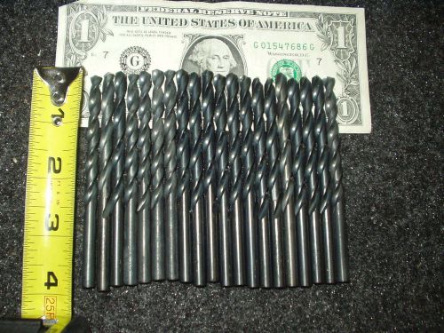 20 new  15/64&#034; Jobber Length HSS Heavy-Duty Twist Drills USA