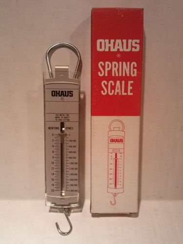 NEW OHAUS 20N x 0.5N / 2,000,000 Dynes Metric Spring Scale / Balance - Newtons