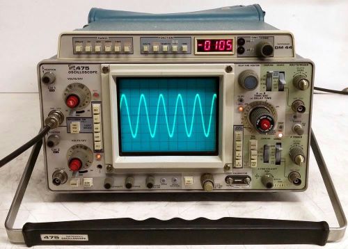 TEKTRONIX 475 200MHz 2CH OSCILLOSCOPE WITH DM44 1200V 3.5 DIGIT MULTIMETER