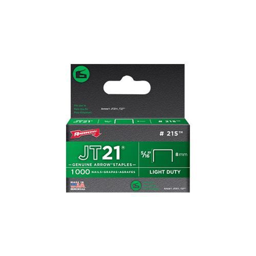 Arrow JT21/T27 Staples 8Mm 5/16In (1000) Heavy Duty Stapling Tools Hardware DIY