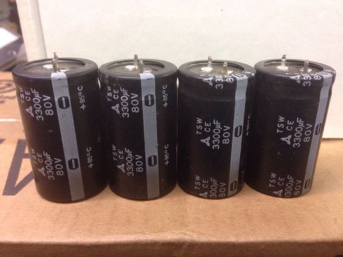 3300uf 80v Capacitors (Lot Of 4)