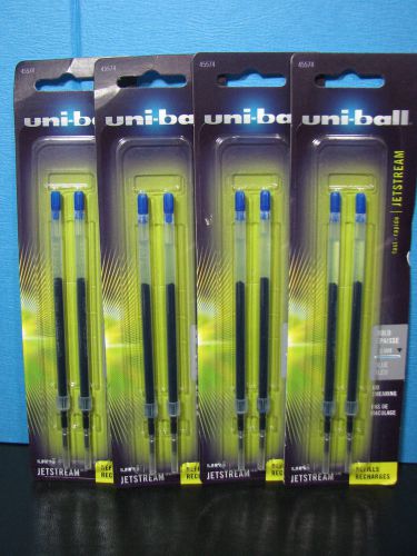 4 Packs Uni-Ball Jetstream Bold 1.0 Blue Refills 45574 (8 Total)