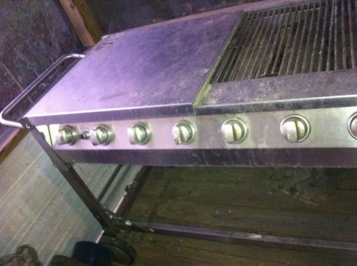 Grand cafe 3 feet tall outdoor grill electric ignitors on wheels 10 feet long for sale