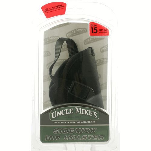 Uncle Mike&#039;s 8115-1 Back RH SIDEKICK Nylon/ Retention Strap Hip Holster SZ 15