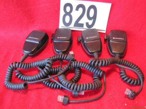 Lot of 4 ~ motorola hmn3596a mobile radio remote speaker microphone mic ~ #829 for sale