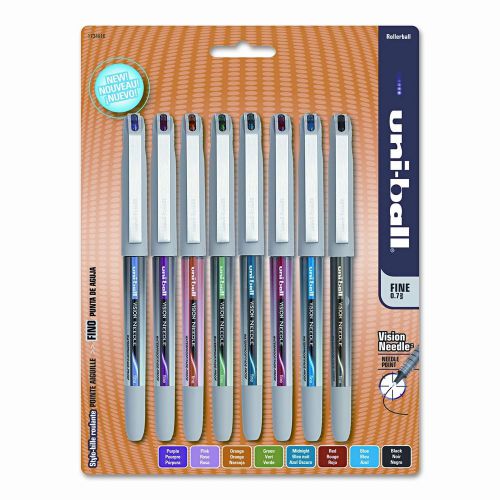 Uni-ball® vision needle roller ball stick liquid pen set of 8 for sale