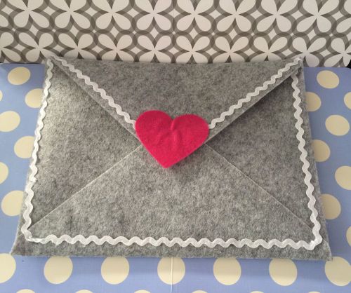 Gray Grey Target Valentines Day Felt Envelope Erin Condren Life Planner Holder