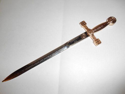 Double Edged Edge Long Sword Letter Opener Hebrews 4:12