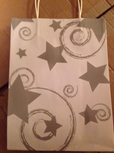 250 Paper Shopping Bags Cub Stars  8 x 4 3/4 x 10 1/2 Retail Merchandise