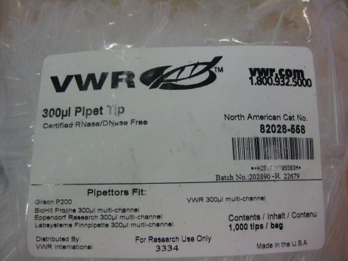 VWR 300ul Pipet Tip 82028-558 Pk/1000