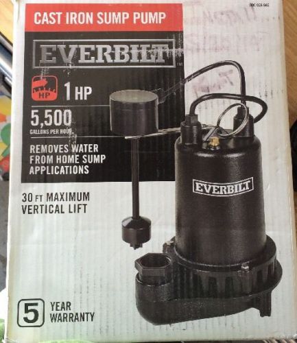 EVERBILT (MODEL PSSP10001VD ,SKU 1000026662 ) 1 HP Professional Sump Pump-B3992B