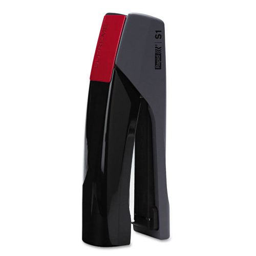 S1 SuperFlatClinch Standing Stapler, 30-Sheet Capacity, Black/Red