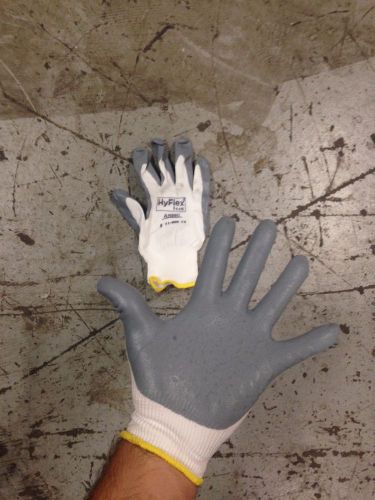 Ansell hyflex nitrile palm coated gloves 11-800 size 8 qty. 24 pairs low price for sale