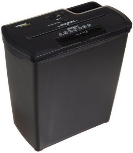 NEW, AmazonBasics 8-Sheet Strip-Cut Paper/CD/Credit Card Shredder with Basket