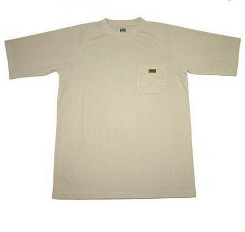 Walls - Big Men&#039;s Short Sleeve Poly Pique Crew Work Tee, Khaki, Size Large