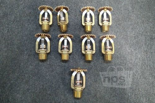 Lot of 9 tyco ty3111 brass fire safety and security sprinkler heads for sale