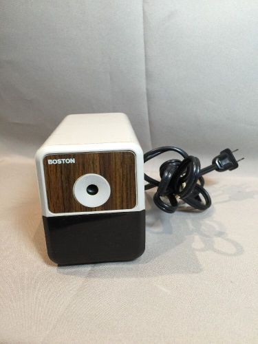 VINTAGE BOSTON HUNT ELECTRIC PENCIL SHARPENER MODEL 18 USA WOOD GRAIN