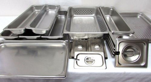 HUGE LOT OF RESTAURANT PANS VOLLRATH STEAMER SALAD BAR