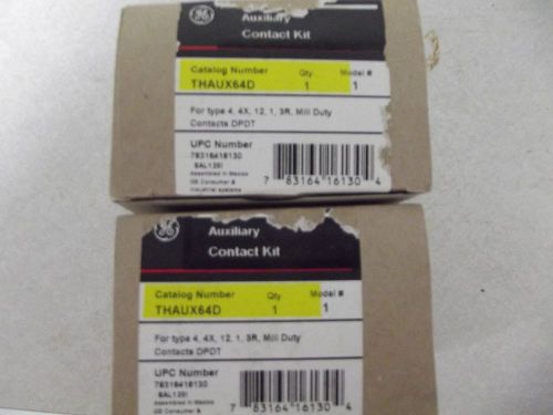 GE #THAUX64D AUXILIARY CONTACT KIT LOT OF 2