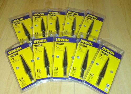 Lot of 10 UNIBIT #1 step drill bits