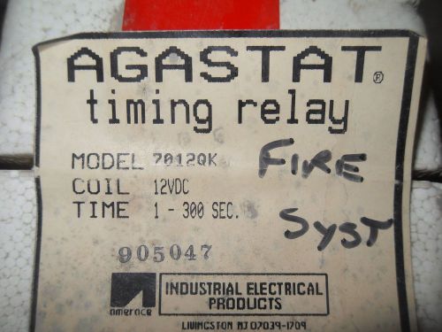 (Q12) 1 NEW AGASTAT 7012QK 1-300 SEC 12VDC TIMING RELAY