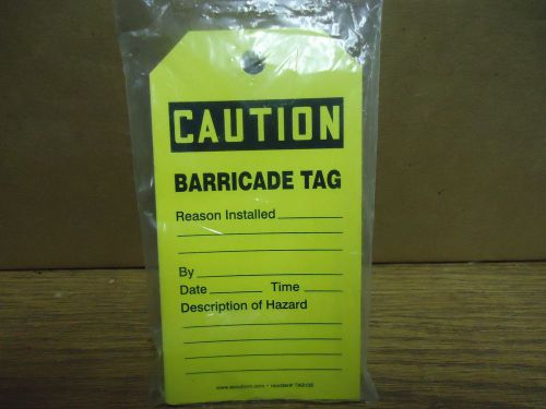 Caution Barricade Tags