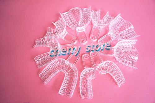 Plastic Dental Impression Trays Denture Instrument 9pcs