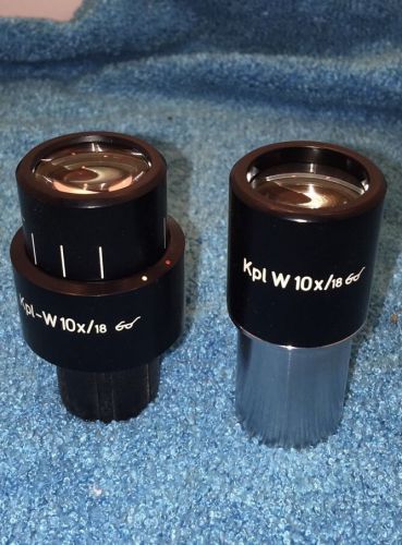 CARL ZEISS KPL-W10X/18 23MM (1) Focusable  MICROSCOPE EYEPIECE PAIR