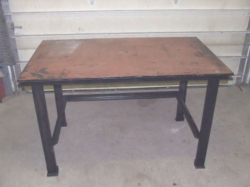 HEAVY DUTY 3 x 5 WELDING PATTERN TABLE WORK BENCH 1/2 STEEL PLATE TOP