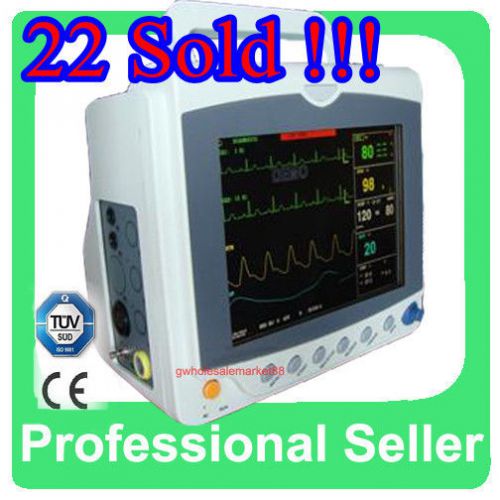 CE FDA 8.4-inch patient monitor SPO2 ECG EKG ICU Vital Signs NIBP 4 PARAMETER A+