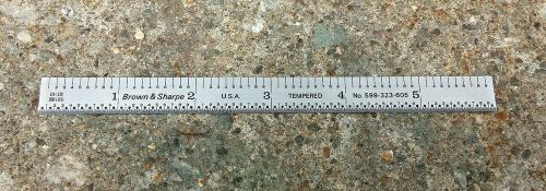 NOS BROWN &amp; SHARPE 6&#034; MACHINIST RULER #599-323-605