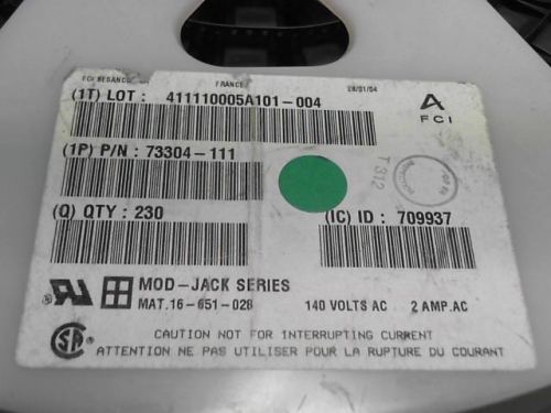 100-PCS JACK MODULAR JACK RIGHT ANGLE 8P8C FCI 73304-111 73304111