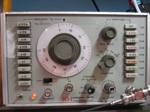 Krohn-Hite 5400B Function Generator .002 Hz to 5MHz. Free Shipping!