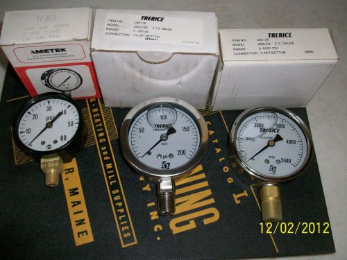 INDUSTRIAL PRESSURE GAUGES,  ONE U.S.GAUGE AND TWO TRERICE