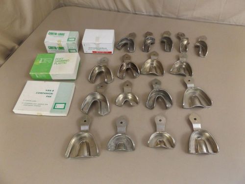 Dental Impression Trays Caulk Rim-Lock 13 + Tray Trays Set Lot Van R