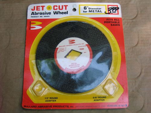 BULLARD JET CUT ABRASIVE WHEEL 6&#034; FOR METAL # 08603