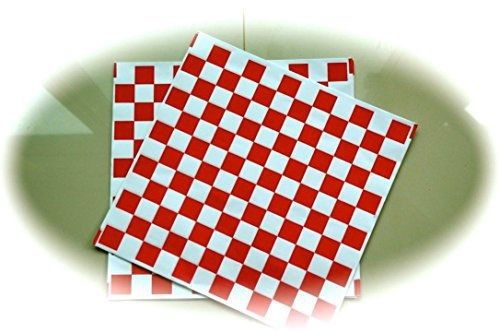 Grahmart packaged 100 sheets 12x12&#034; red and white checkered food basket liners &amp; for sale