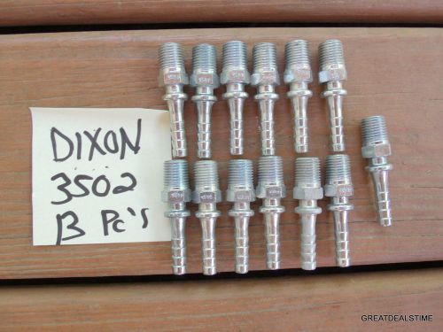 Dixon 3502 1/4&#034; NPT Male Nipple 1/4&#034; Hose Stem/BULK LOT 13 PIECES,AIR HOSE END