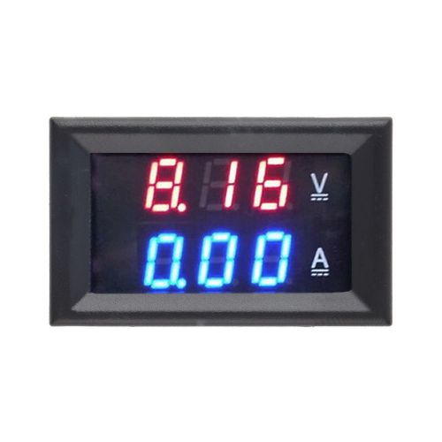 Dc 100v 10a voltmeter ammeter blue+red led dual digital volt amp meter gauge av for sale