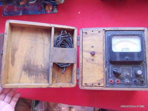 ANTIQUE VINTAGE METER TESTER SUPERIOR INSTRUMENTS COMPANY IN WOOD BOX STEAM PUNK