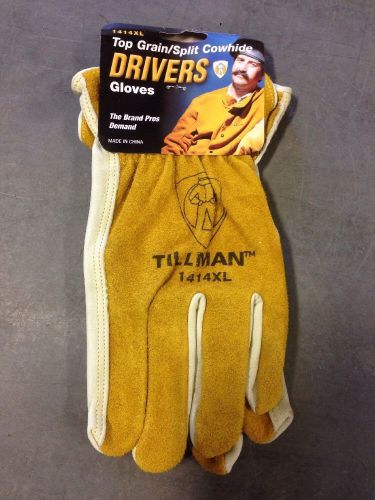 TILLMAN 1414XL DRIVERS GLOVES X-LARGE Split Cowhide