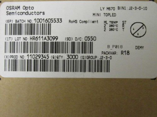 3000 PCS OSRAM LYM670-J2-3-0-10  LED