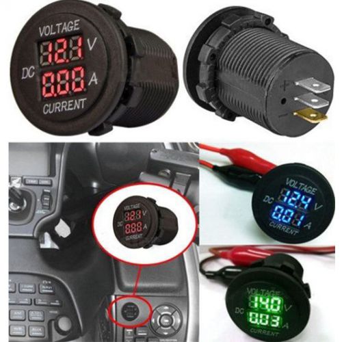 Digital Voltmeter Ammeter Voltage Meter Car Motorcycle LED Dual DC12-24V &amp; 0-15A