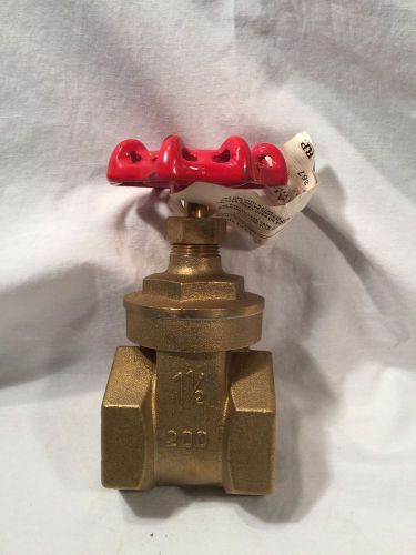 Red White Valve Corp. Brass 1 1/2&#034; Threaded Gate Valve 200 WOG FIG # 267